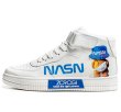 画像1: HIGH CUT NASA×Walking Bear LACE-UP SNEAKERS shoes 　ユニセックス男女兼用ハイカットNASAナサ×ウォーキングベア熊レースアップスニーカー カジュアル シューズ (1)