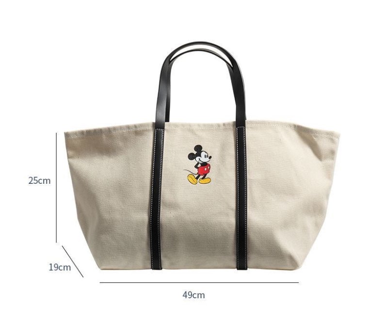 画像3: Mickey Mouse Canvas Tote Shoulder Bag handbag 　ミッキーマウス ミッキーキャンバストートショルダーバッグエコショッピングバッグ (3)