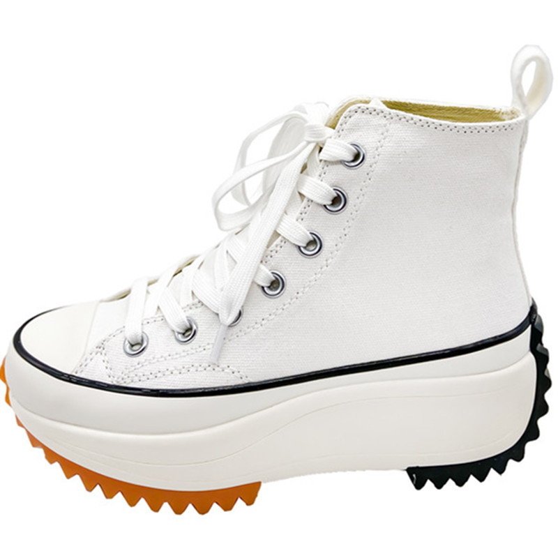 画像2: platform muffin daddy high cut lace-up sneakers ユニセックス男女兼用厚底ハイカットマフィン厚底レースアップスニーカー　ユニセックス男女兼用厚底ハイカット星スターレースアップレザースニーカー (2)