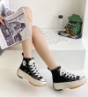 画像8: platform muffin daddy high cut lace-up sneakers ユニセックス男女兼用厚底ハイカットマフィン厚底レースアップスニーカー　ユニセックス男女兼用厚底ハイカット星スターレースアップレザースニーカー (8)