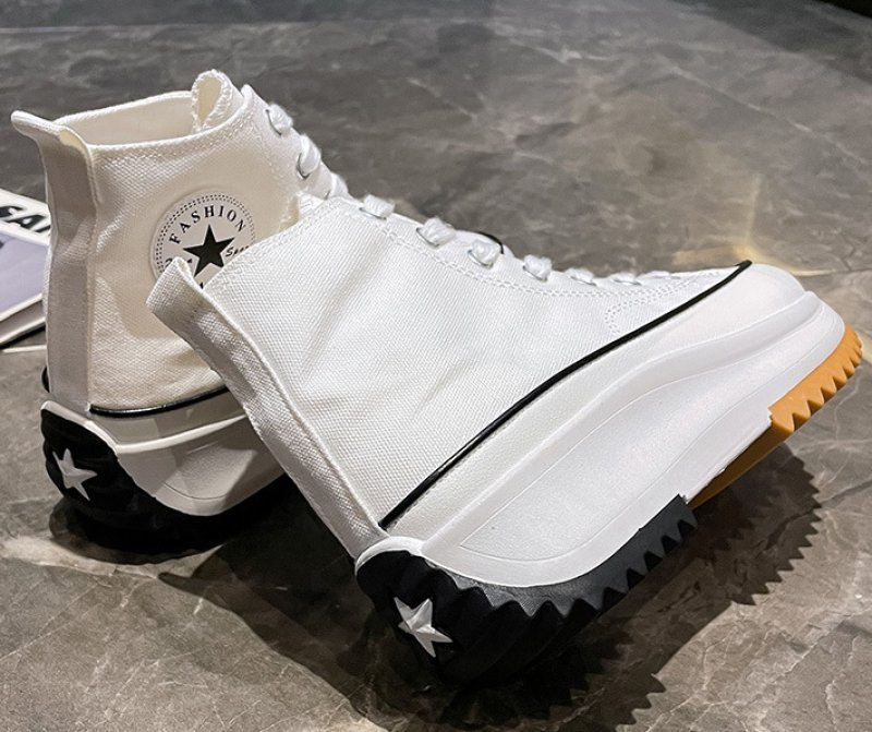 画像6: platform muffin daddy high cut lace-up sneakers ユニセックス男女兼用厚底ハイカットマフィン厚底レースアップスニーカー　ユニセックス男女兼用厚底ハイカット星スターレースアップレザースニーカー (6)