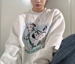 画像4: 101 Dalmatians Long Sleeve Sweat Pullover   男女兼用ユニセックスダルメシアン101匹わんちゃんロングスリーブ スウェット トレーナー (4)