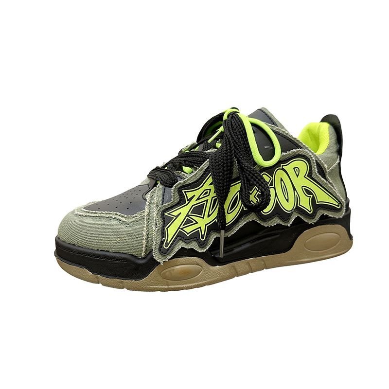 画像8: hiphop high street denim sneakers shoes  ユニセックス男女兼用ヒップホップスケートボードデニム スニーカー スリッポン  ローファーカジュアル シューズ (8)