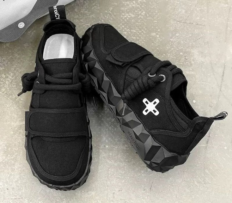 画像5: ugly cute thick-soled canvas sneakers slip-on sports leisure loafers shoes  ユニセックス男女兼用アグリーソールスニーカー キャンバス スニーカー スリッポン  ローファーカジュアル シューズ (5)