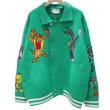 画像1: Bugs Bunny Knit Zip Up Jacket baseball uniform jacket blouson ユニセックス 男女兼用 バックスバニーニット ジップアップジャケット スタジアムジャンパー スタジャン ブルゾン (1)