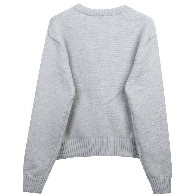 画像4: angel deer embroidered round neck cardigan sweater   エンジェル＆バンビラウンドネックカーディガン&セーター (4)