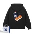 画像2: 22 NY drink & hot dog print hoodie sweater  ユニセックス 男女兼用 NYドリンク＆ホットドッグプリント フーディスウェットパーカー (2)