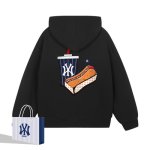 画像2: 22 NY drink & hot dog print hoodie sweater  ユニセックス 男女兼用 NYドリンク＆ホットドッグプリント フーディスウェットパーカー (2)