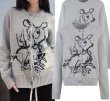 画像3: angel deer embroidered round neck cardigan sweater   エンジェル＆バンビラウンドネックカーディガン&セーター (3)