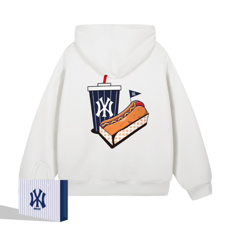 画像5: 22 NY drink & hot dog print hoodie sweater  ユニセックス 男女兼用 NYドリンク&ホットドッグプリント フーディスウェットパーカー (5)