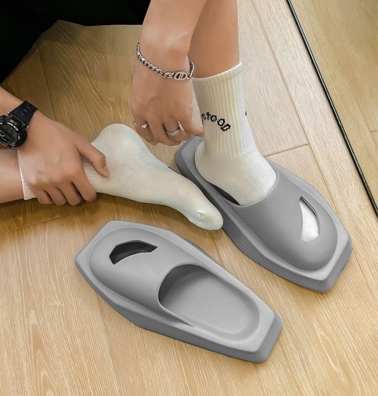 画像8: Men's  Unisex  Thick-bottomed hole Baotou slippers  sandal casual shoes  ユニセックス 男女兼用バオトゥホールスリッパシャワーサンダルスライドカジュアル シューズ (8)