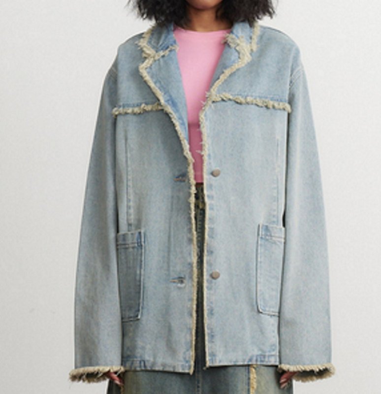 画像6: fringed denim jacket   フリンジデニムジャケット (6)