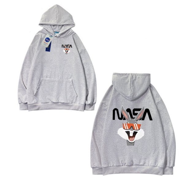 画像1: NASA×Sunglasses Bugs Bunny Hoodie  ユニセックス 男女兼用NASAナサ×サングラスバックスバニープリント スウェット フーディ (1)