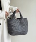 画像6: New hand-woven large-capacity tote shoulder Messenger handbag 　ハンドウオウブン 編み込みトートショルダーバッグ (6)