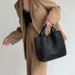 画像7: New hand-woven large-capacity tote shoulder Messenger handbag 　ハンドウオウブン 編み込みトートショルダーバッグ (7)