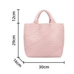画像17: New hand-woven large-capacity tote shoulder Messenger handbag 　ハンドウオウブン 編み込みトートショルダーバッグ (17)