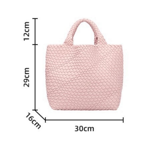 画像17: New hand-woven large-capacity tote shoulder Messenger handbag 　ハンドウオウブン 編み込みトートショルダーバッグ (17)