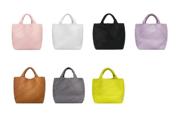 画像16: New hand-woven large-capacity tote shoulder Messenger handbag 　ハンドウオウブン 編み込みトートショルダーバッグ (16)
