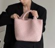 画像5: New hand-woven large-capacity tote shoulder Messenger handbag 　ハンドウオウブン 編み込みトートショルダーバッグ (5)