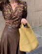 画像11: New hand-woven large-capacity tote shoulder Messenger handbag 　ハンドウオウブン 編み込みトートショルダーバッグ (11)