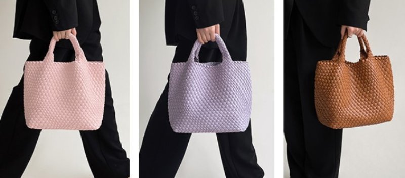 画像14: New hand-woven large-capacity tote shoulder Messenger handbag  ハンドウオウブン 編み込みトートショルダーバッグ (14)