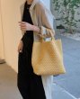 画像12: New hand-woven large-capacity tote shoulder Messenger handbag 　ハンドウオウブン 編み込みトートショルダーバッグ (12)