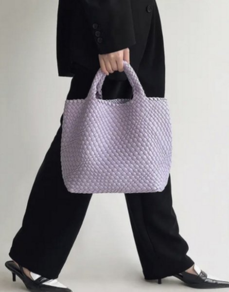 画像1: New hand-woven large-capacity tote shoulder Messenger handbag 　ハンドウオウブン 編み込みトートショルダーバッグ (1)