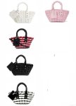 画像11: PU LEATHER BRAIDED MINI TOTE SHOULDER BAG レザー編み込みミニトートショルダーバッグクラッチかご籠バッグ (11)