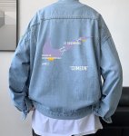 画像2: patchwork broken swoosh denim G jacket jumper ユニセックス 男女兼用ブロークン スウォッシュ Gジャンスジャケット ブルゾン スタジャン (2)