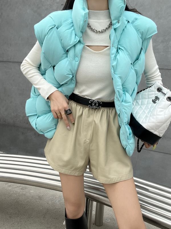 画像4: SALE セール 23 Unisex Quilted Woven down vest Jacket 男女兼用 編み込み キルティング ダウン ベスト ジャケット (4)