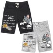 画像1: Tom and Jerry Logo Print Sweat Short Half Pants トムとジェリー トム＆ジェリー ロゴ入り スウェット ハーフ ショートパンツ ジョガーパンツ ユニセックス 男女兼用  (1)
