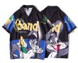 画像2: 23 Bugs Bunny cartoon print short-sleeved shirt　ユニセックス 男女兼用 バッグスバニープリント半袖シャツ (2)