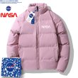 画像7: simple NASA logo Down jacket baseball uniform jacket blouson　ユニセッ クス男女兼用シンプルNASAナサロゴ ダウンジャケットジャケットスタジアムジャンパー スタジャン ブルゾンバイカージャケット (7)