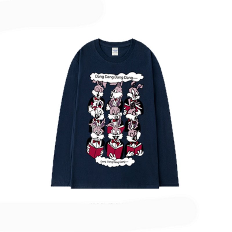 画像8: Bugs Bunny printed cotton long-sleeved T-shirt  ユニセックス男女兼用バッグスバニープリントコットン長袖 Tシャツ (8)