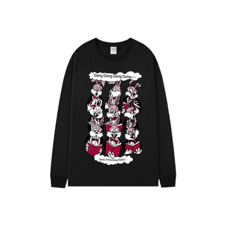 画像10: Bugs Bunny printed cotton long-sleeved T-shirt  ユニセックス男女兼用バッグスバニープリントコットン長袖 Tシャツ (10)