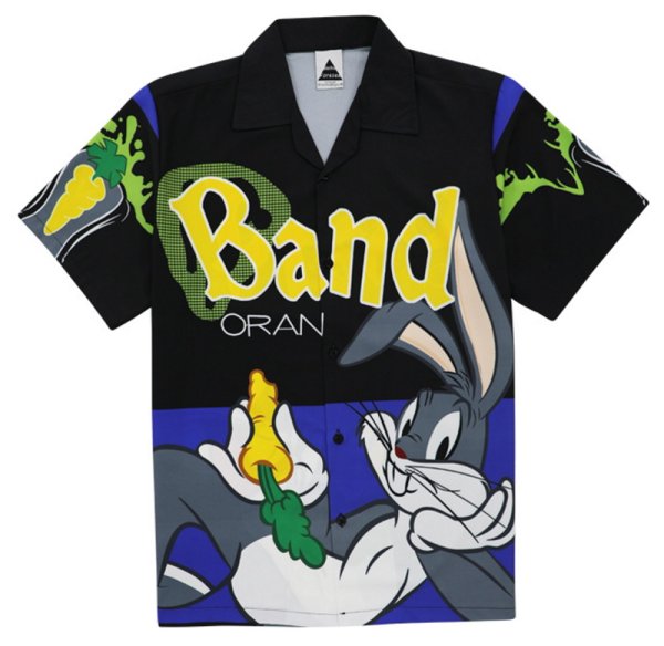 画像1: 23 Bugs Bunny cartoon print short-sleeved shirt　ユニセックス 男女兼用 バッグスバニープリント半袖シャツ (1)