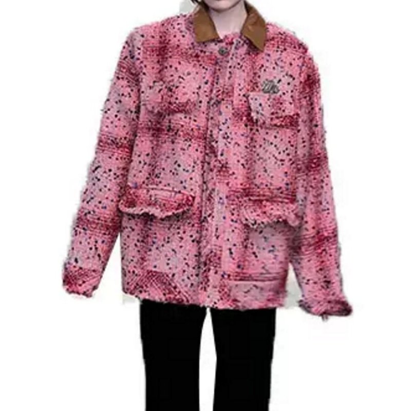 画像4: tweed tweed pink fringe jacket ツイードピンクフリンジジャケット (4)