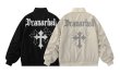 画像7: cross patch embroidery MA-1 flight suit jacket BASEBALL JACKET baseball uniform jacket blouson ユニセックス 男女兼用クロスプリントスタジアムジャンパー スタジャン MA-1 ボンバー ジャケット ブルゾン (7)