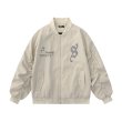 画像3: cross patch embroidery MA-1 flight suit jacket BASEBALL JACKET baseball uniform jacket blouson ユニセックス 男女兼用クロスプリントスタジアムジャンパー スタジャン MA-1 ボンバー ジャケット ブルゾン (3)