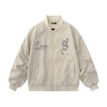 画像3: cross patch embroidery MA-1 flight suit jacket BASEBALL JACKET baseball uniform jacket blouson ユニセックス 男女兼用クロスプリントスタジアムジャンパー スタジャン MA-1 ボンバー ジャケット ブルゾン (3)