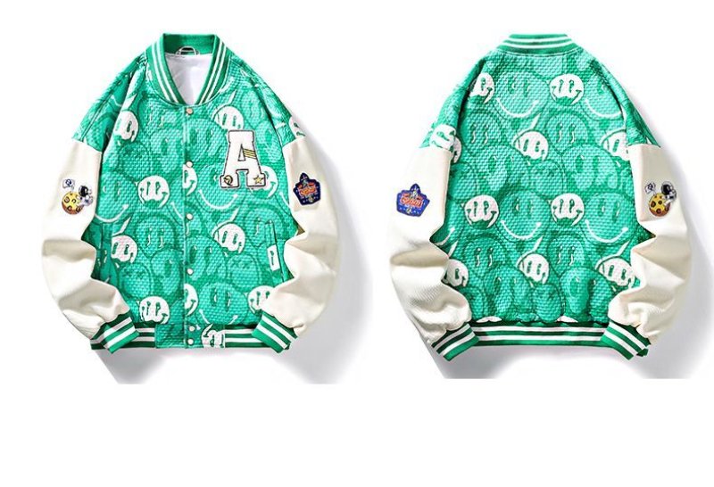 画像5: NASA x Smile jumperBASEBALL JACKET baseball uniform jacket blouson ユニセックス 男女兼用NASAナサ××スマイルスタジアムジャンパー スタジャン MA-1 ボンバー ジャケット ブルゾン (5)