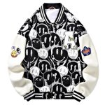 画像1: NASA x Smile jumperBASEBALL JACKET baseball uniform jacket blouson ユニセックス 男女兼用NASAナサ××スマイルスタジアムジャンパー スタジャン MA-1 ボンバー ジャケット ブルゾン (1)