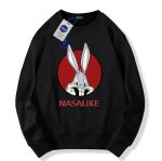 画像6: Bugs Bunny ×NASA round neck sweat shirt ユニセックス 男女兼用バックスバニー ×ナサNASAプリント スウェット トレーナー (6)