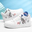 画像7: Astronaut x Throwing Ballhigh top leather LACE-UP SNEAKERS shoes 　ユニセックス男女兼用ハイカットレザー宇宙飛行士×スローイングボールレースアップスニーカー カジュアル シューズ (7)