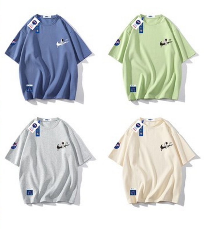 画像14: NASA x Astronaut x Raindrop swoosh Print Short-sleeved T-shirt　ユニセックス男女兼用 NASA ナサ ×宇宙飛行士×雨だれスウォッシュプリント 半袖Tシャツ (14)