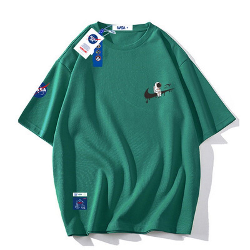 画像8: NASA x Astronaut x Raindrop swoosh Print Short-sleeved T-shirt　ユニセックス男女兼用 NASA ナサ ×宇宙飛行士×雨だれスウォッシュプリント 半袖Tシャツ (8)