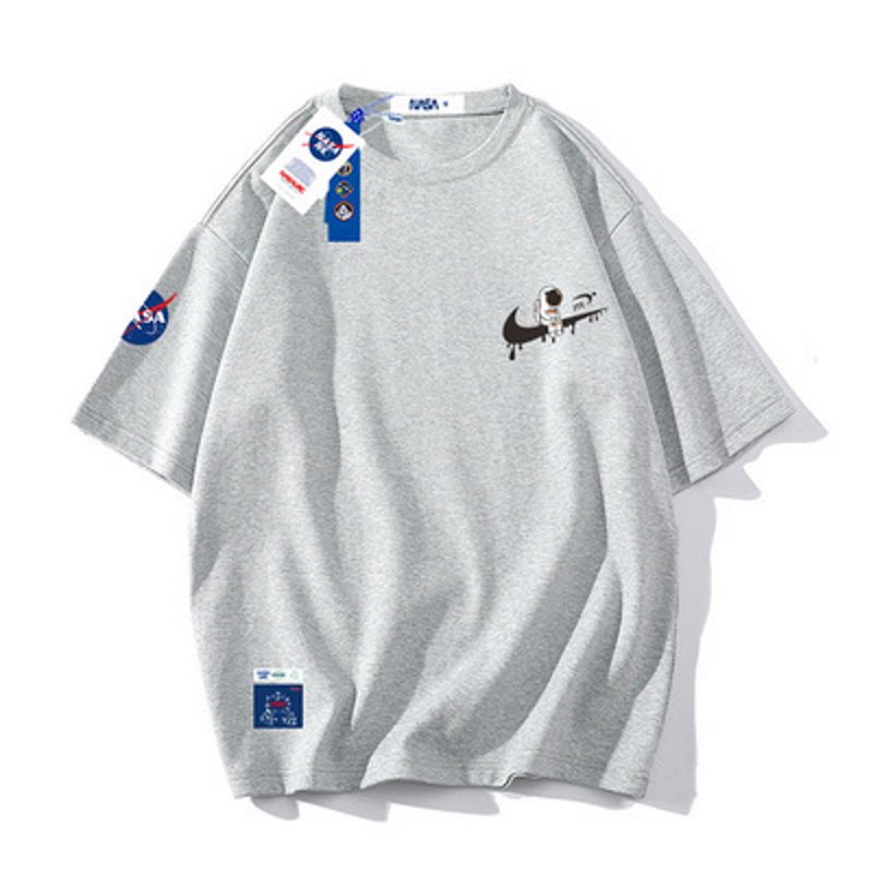 画像3: NASA x Astronaut x Raindrop swoosh Print Short-sleeved T-shirt　ユニセックス男女兼用 NASA ナサ ×宇宙飛行士×雨だれスウォッシュプリント 半袖Tシャツ (3)