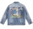 画像1: Peter Rabbit Embroidered Denim G Jean Jacket jumper ユニセックス 男女兼用ピーターラビット刺繍デニムGジャンジャケット ブルゾン スタジャン (1)