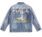 画像1: Peter Rabbit Embroidered Denim G Jean Jacket jumper ユニセックス 男女兼用ピーターラビット刺繍デニムGジャンジャケット ブルゾン スタジャン (1)