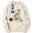 画像1: Patchwork Bear x NASA round neck sweat shirt ユニセックス 男女兼用 NASAナサ×パッチワークベア熊プリント スウェット トレーナー (1)